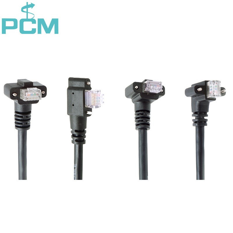 Industrial Camera GigE Cable Assemblies With Screw Locking